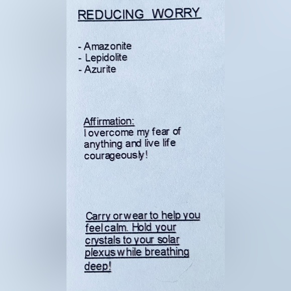 Handcrafted Healing/Comfort Bracelet for reducing Worry - Picture 3 of 3